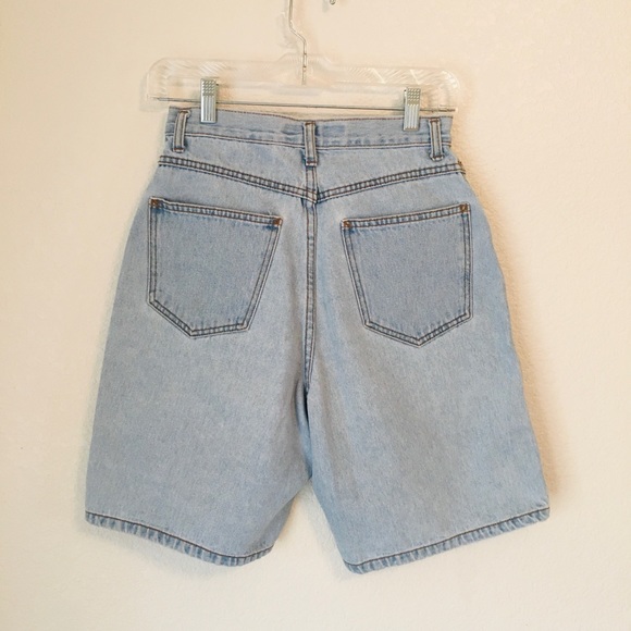 🐋VTG 90s Blue Anchor hi rise denim shorts - Picture 3 of 10